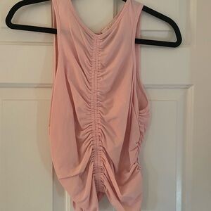 WAYF Pink Ruched Tank Blouse